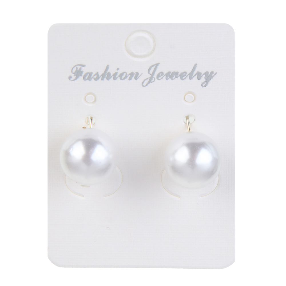 Серьги, бижутерия, пластик, сталь, 12мм, БЖ-1 - #4