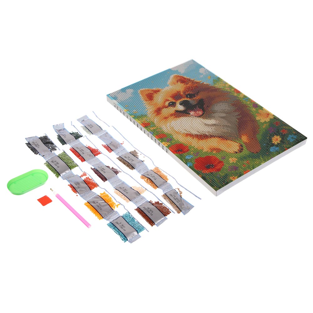 ХОББИХИТ Картина из страз, комплект (стразы, основа, палочка), 20х30см, 10 дизайнов - #3