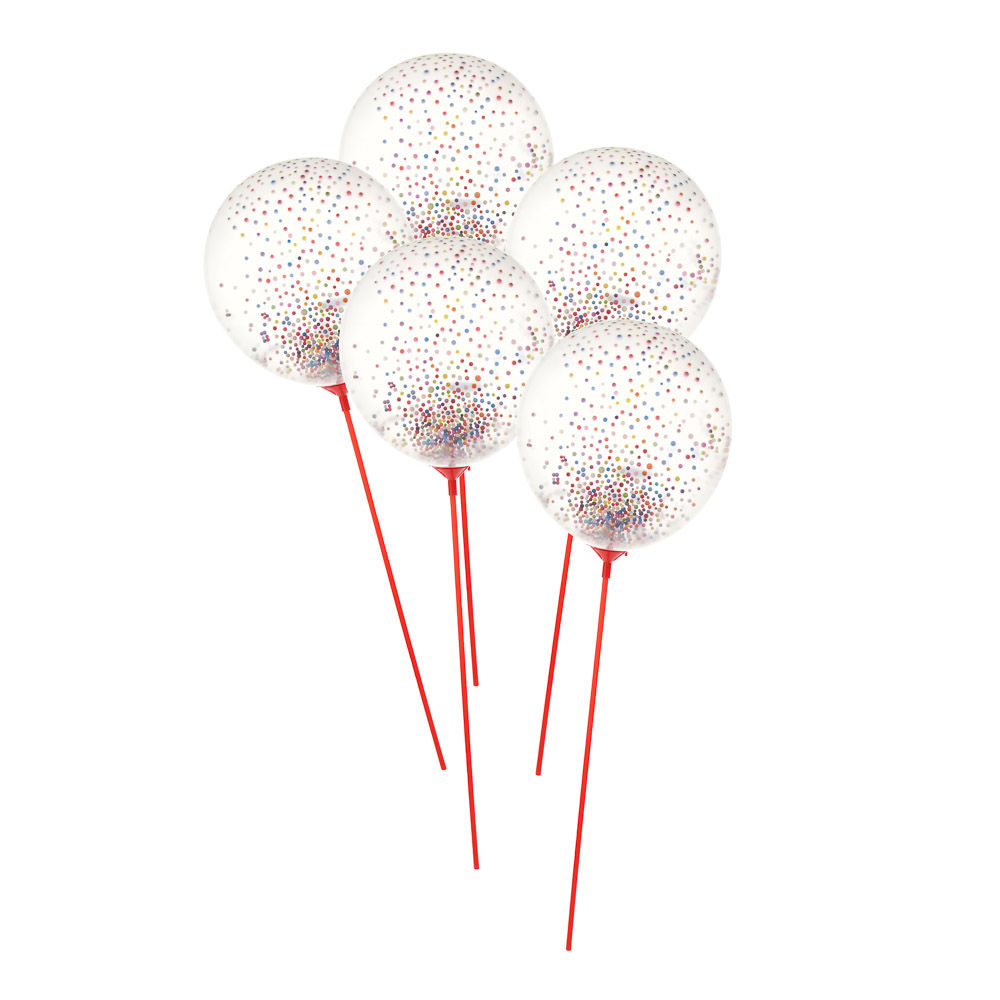 Набор воздушных шаров тм Fntastic с наполнителем, 12", набор 5 шар.+ 5 труб.+ 5 держ. пластик - #1