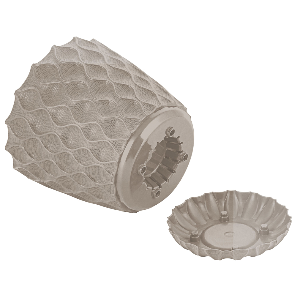 Горшок для цветов с поддоном "Wave", 1.4 л, d=14.5 см, микс цветов - #7