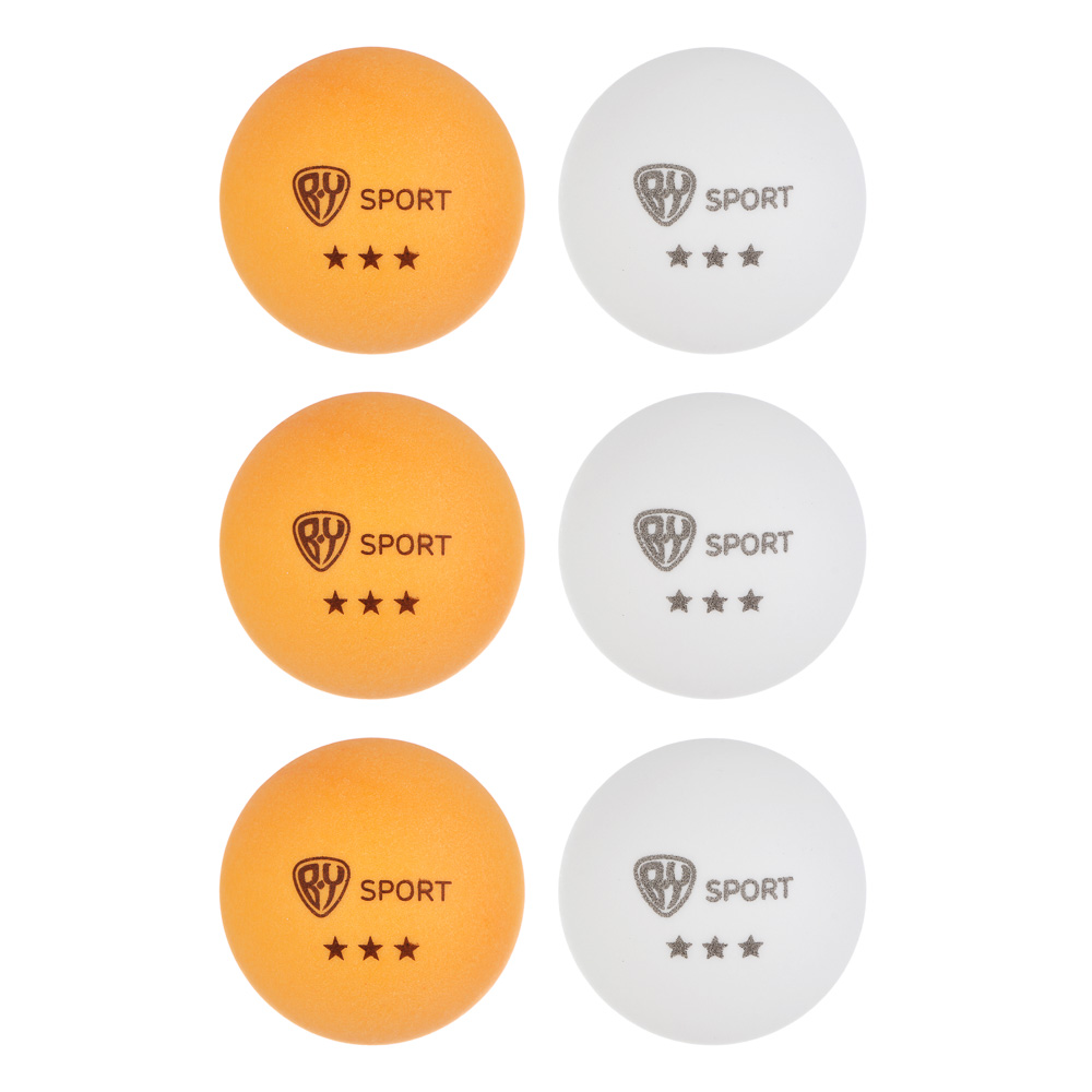 Мячи для настольного тенниса, тм BY SPORT, набор 6шт, 40мм, PP, 2 цвета - #1