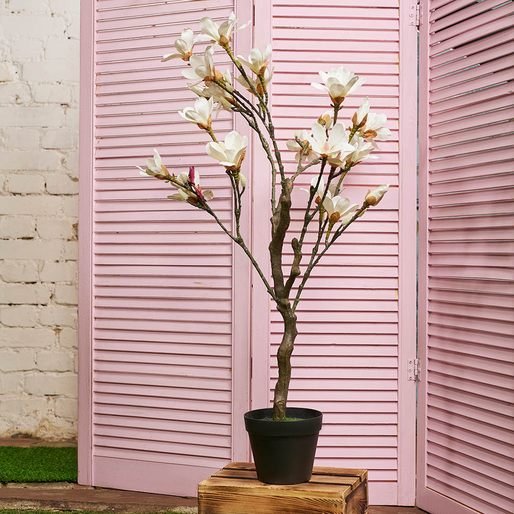 INBLOOM Дерево искусственное Магнолия 90см, PVC, пластик, металл, наполнение камень натуральный - #6