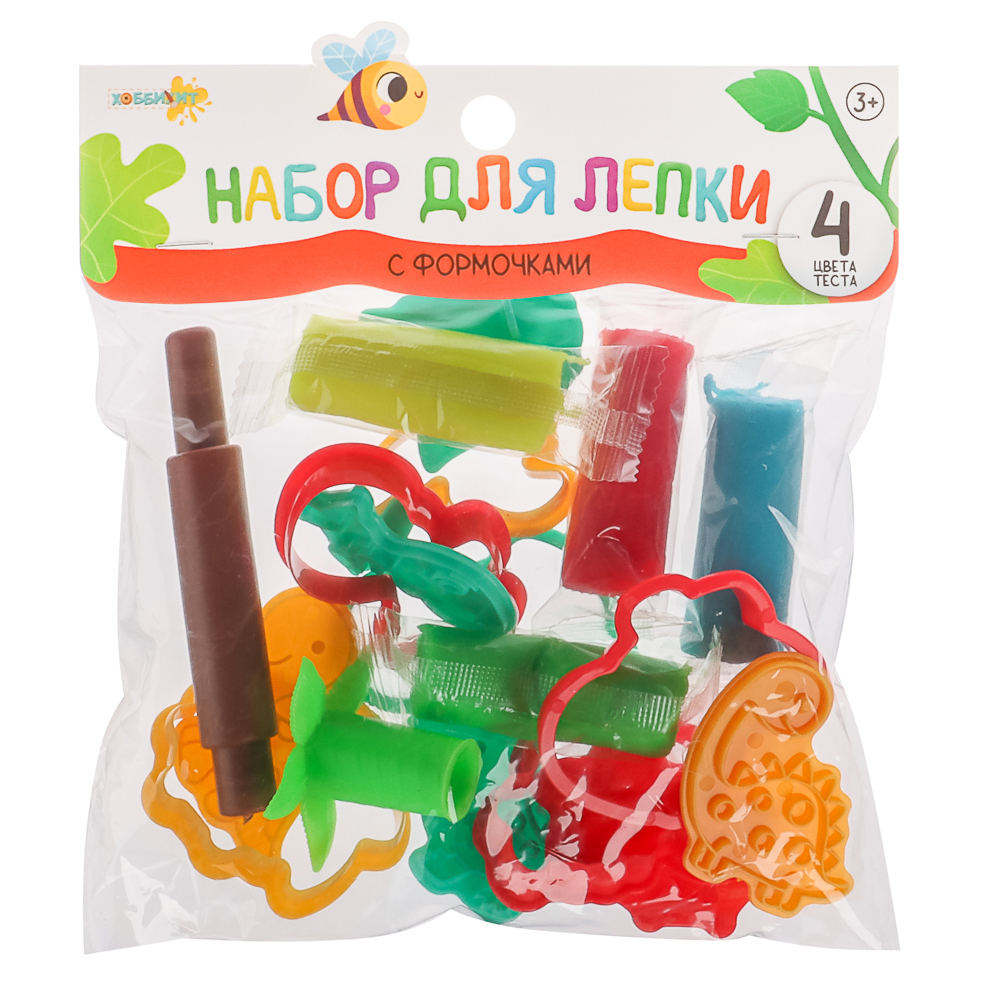 ХОББИХИТ Набор для лепки с формочками, полимер, ABS, 17х21х4см, 4 дизайна - #6