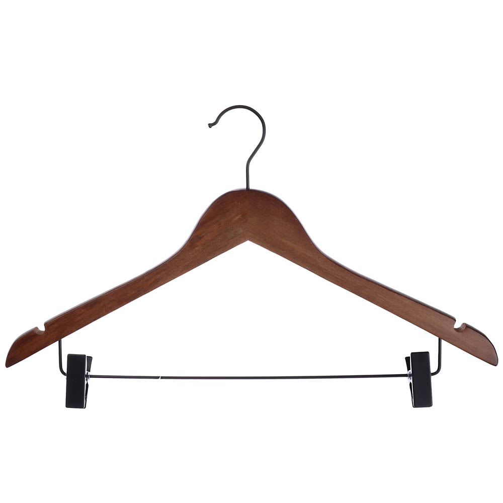 Вешалка для одежды Vetta "Ренуар" деревянная с клипсами, 45 см - #1