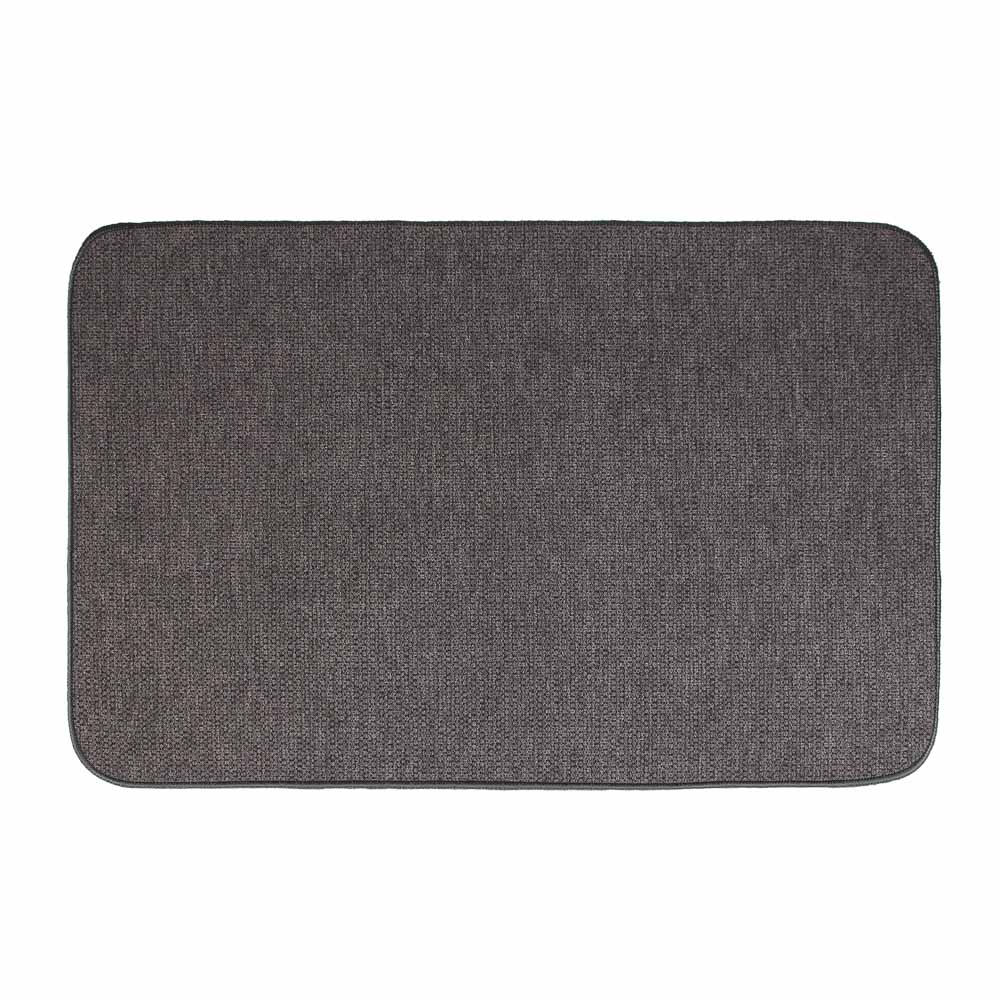 Коврик для ванной комнаты тм VETTA Canva, замша 260г/м², резина, 75х45см, серый - #1