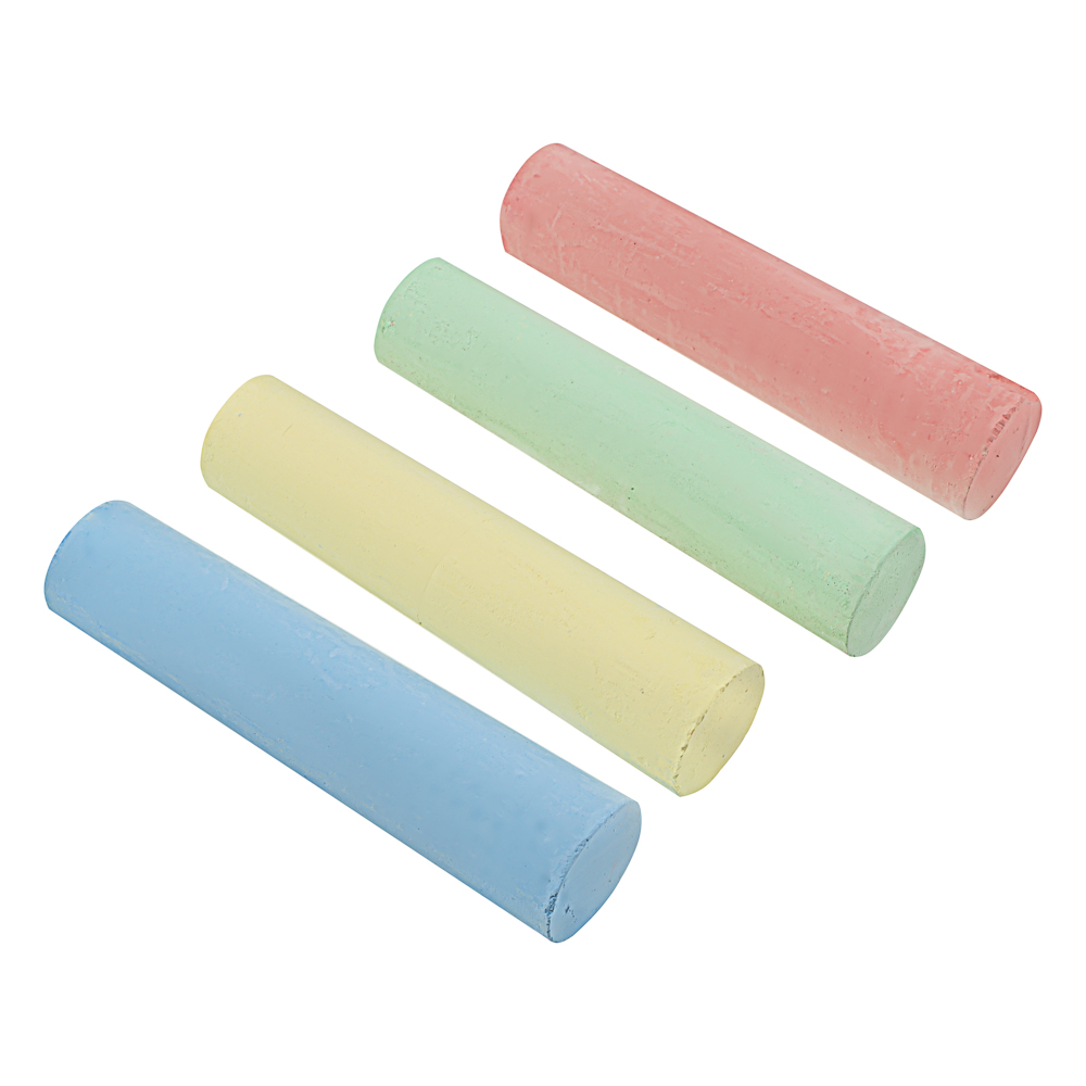 ИГРОЛЕНД Мелки для рисования на асфальте, цветные 4 шт, мел, 13х9,5х2,5см - #3