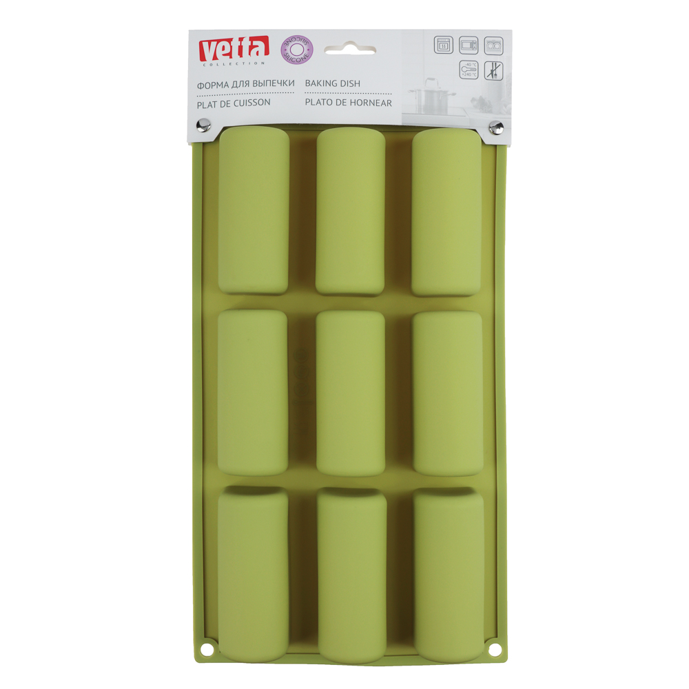 VETTA Форма для выпечки 9 ячеек 29,5х17х3,5см "Сырки", силикон, 3 цвета - #9
