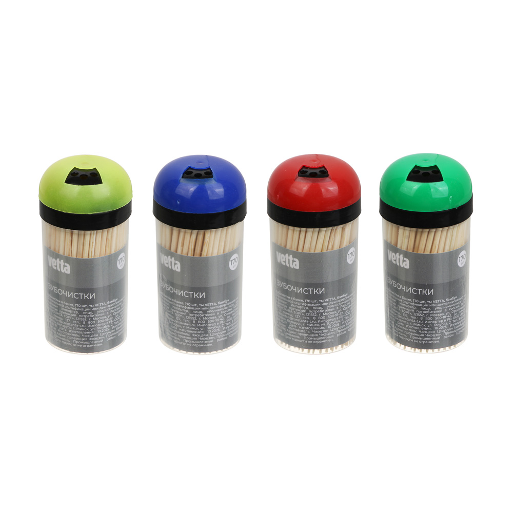 Зубочистки в банке 170 шт, тм VETTA, бамбук - #1