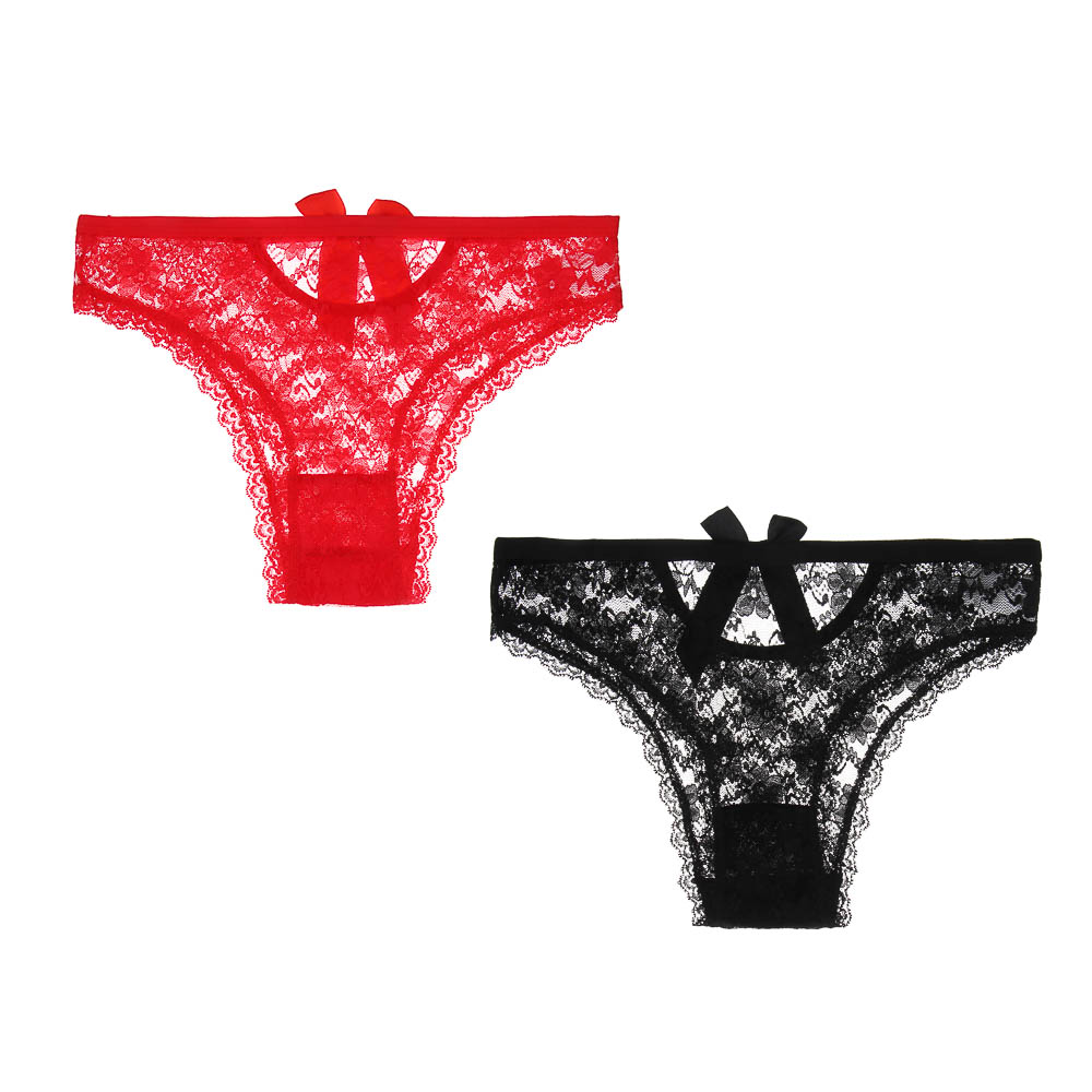 GALANTE Трусы женские с кружевом 2 шт, р.46, 95%вискоза, 5%спандекс, разноцветный, НГ2026-3 - #1