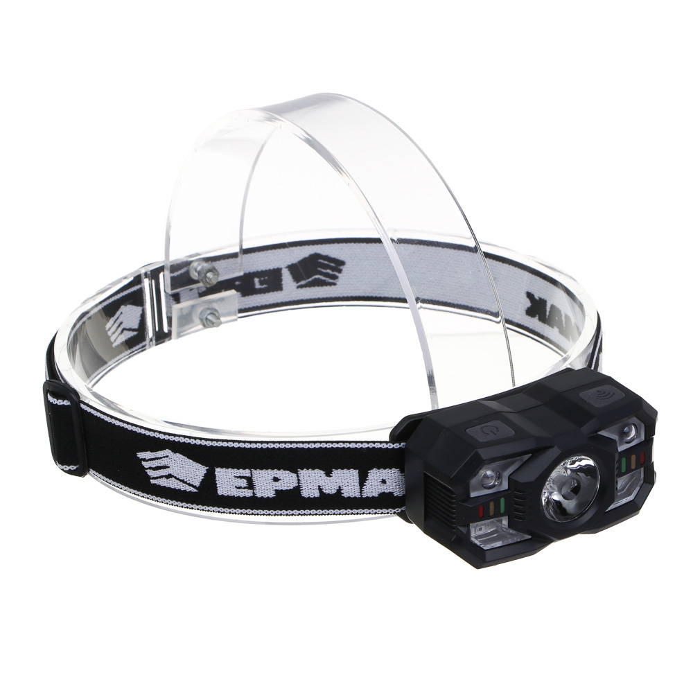 Фонарь налобный тм ЕРМАК,XТЕ+SMD,5 режимов,1200мАч,Type-C,сенсорный,пластик,75х40х37 мм,красный свет - #1