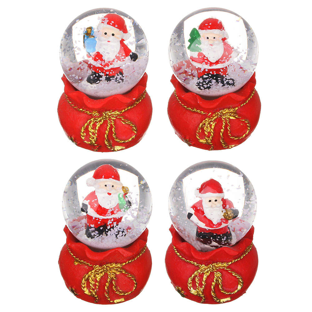 Снежный шар светодиодный СНОУ БУМ 6,3 см, полистоун, с Дедом Морозом, 4 дизайна - #2