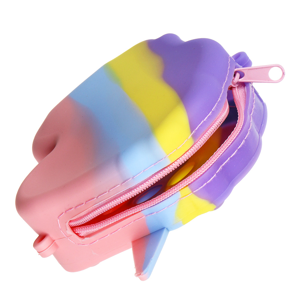 Сумка-мини в форме единорога, 13х10,5х3,7 см, с эффектом "поп-ит", силикон, металл, полиэстер, лента - #4