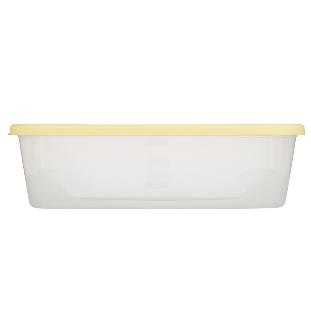 Набор прямоугольных контейнеров пищевых 3шт (1л; 1,7л; 2,7л), пластик - #5