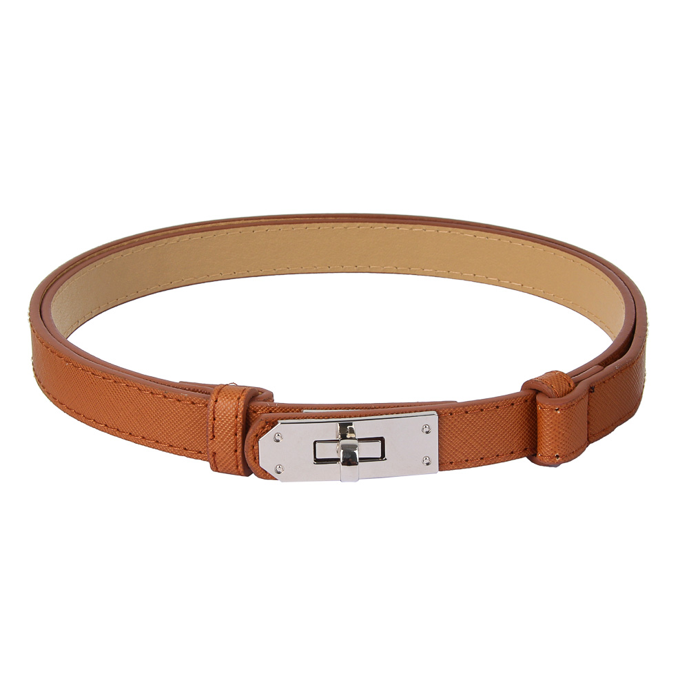 ЮL Ремень женский с поворотной пряжкой, ПУ, металл, ширина 1,8см, длина 100 см, 2 цвета, РЖ25-02 - #2