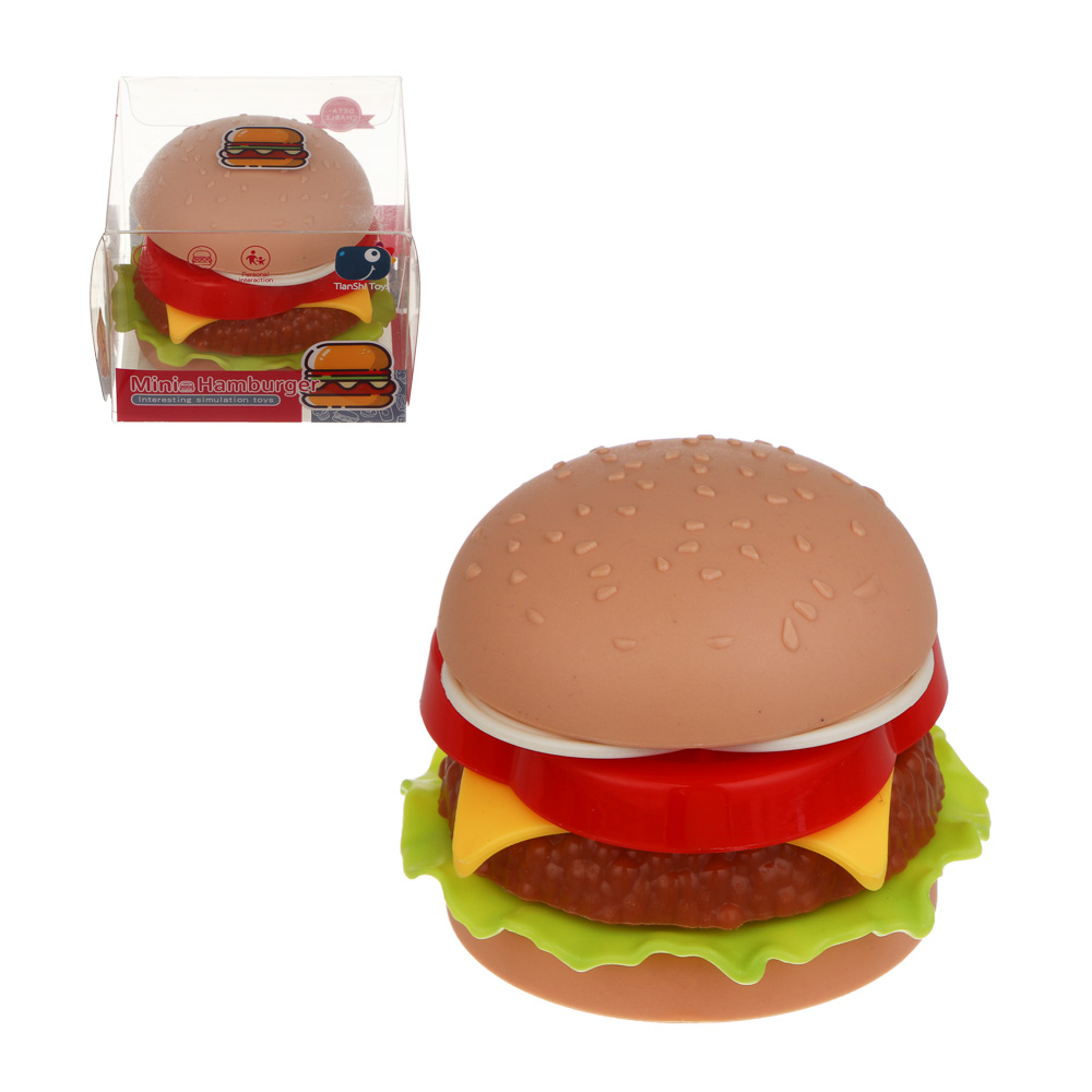ИГРОЛЕНД Набор продуктов "Гамбургер мини", составной, ABS, 6х6х4,7 см - #1