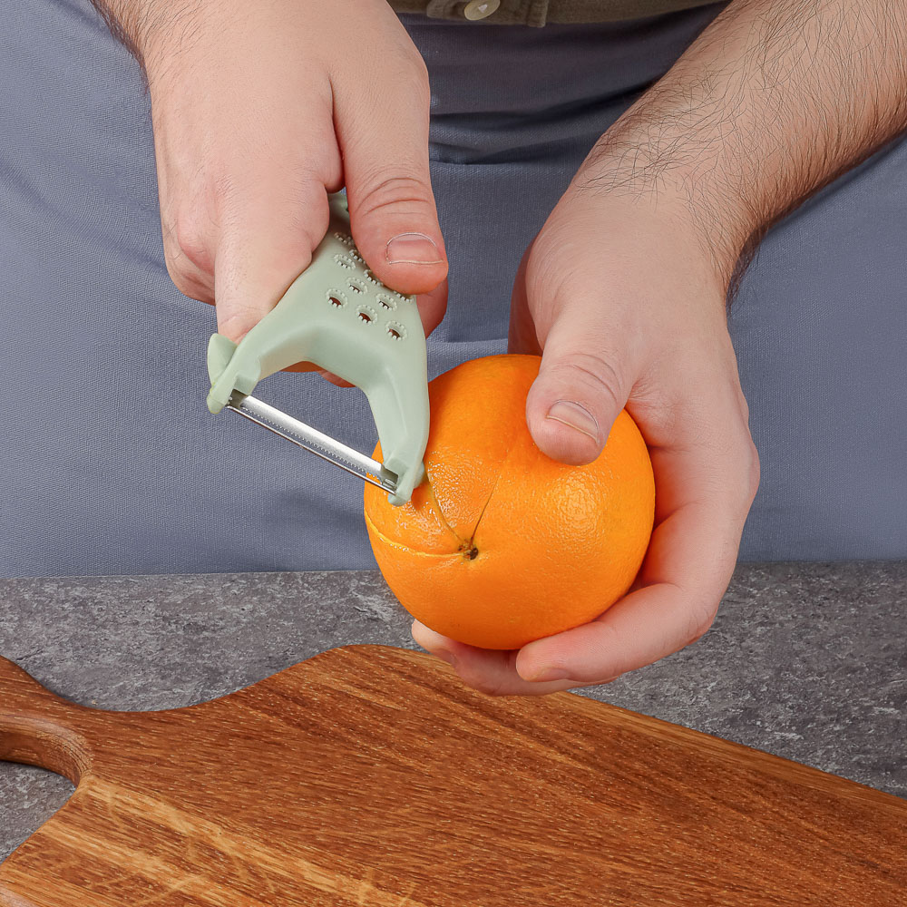 SATOSHI Набор многофункциональных овощечисток 2пр, 5в1, нерж сталь - #12