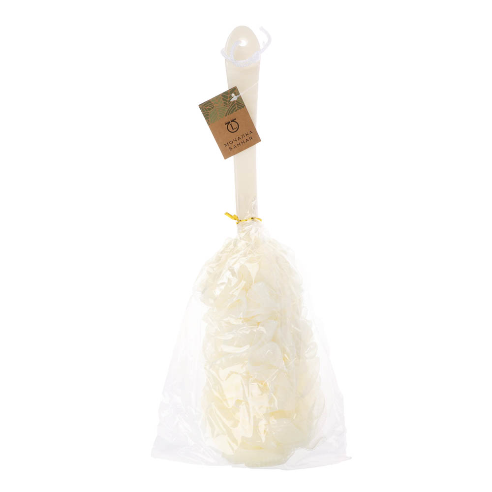 ЮL Мочалка банная с массажным эффектом с ручкой, полиэтилен, пластик, 41,5см, 3 цвета, МС24-05 - #19