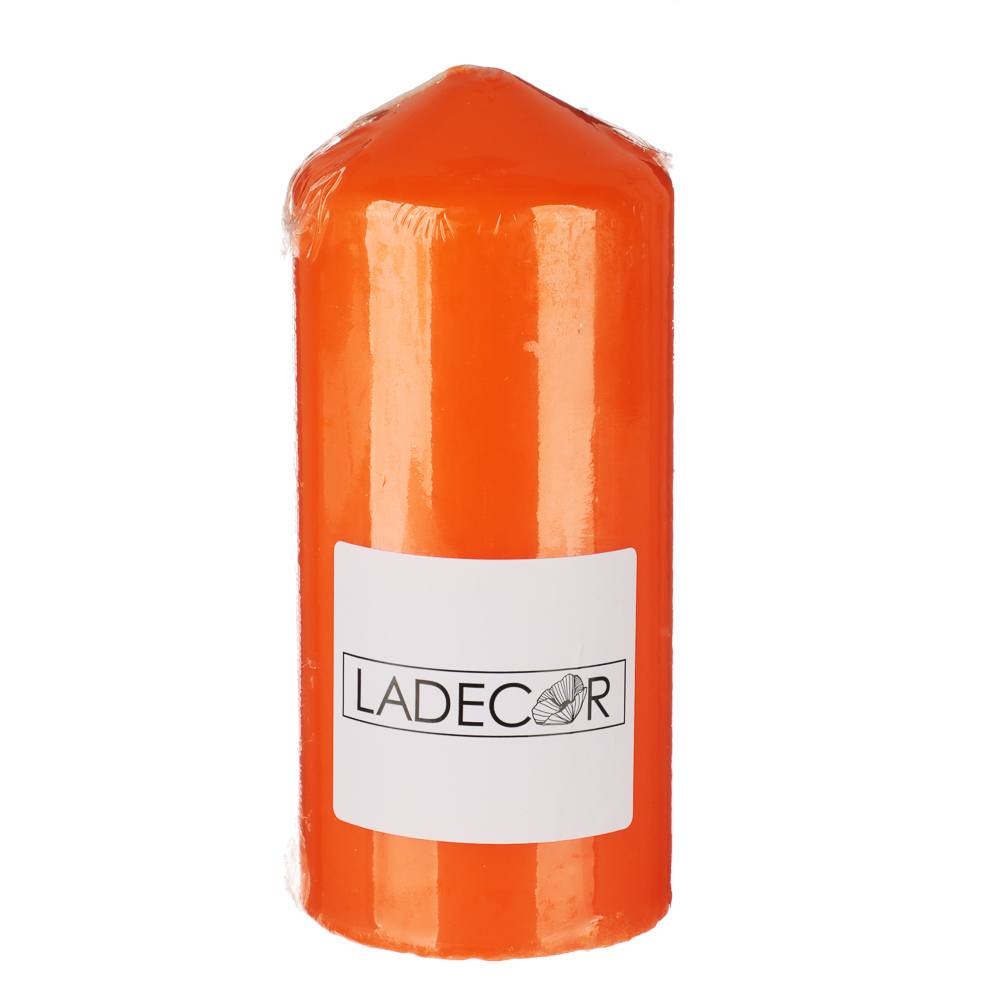 Свеча пеньковая Ladecor, оранжевая, 7х15 см - #2
