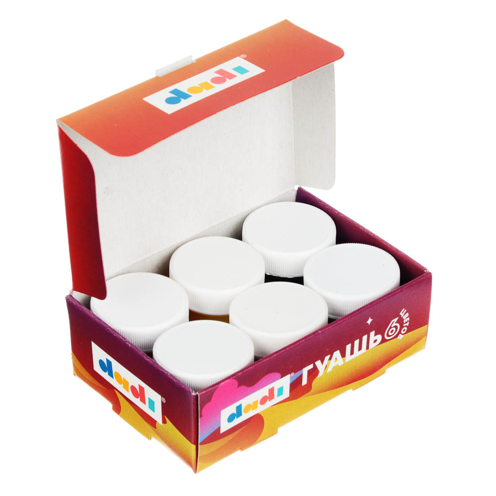 Гуашь 6цв., объем баночки 10мл - #3