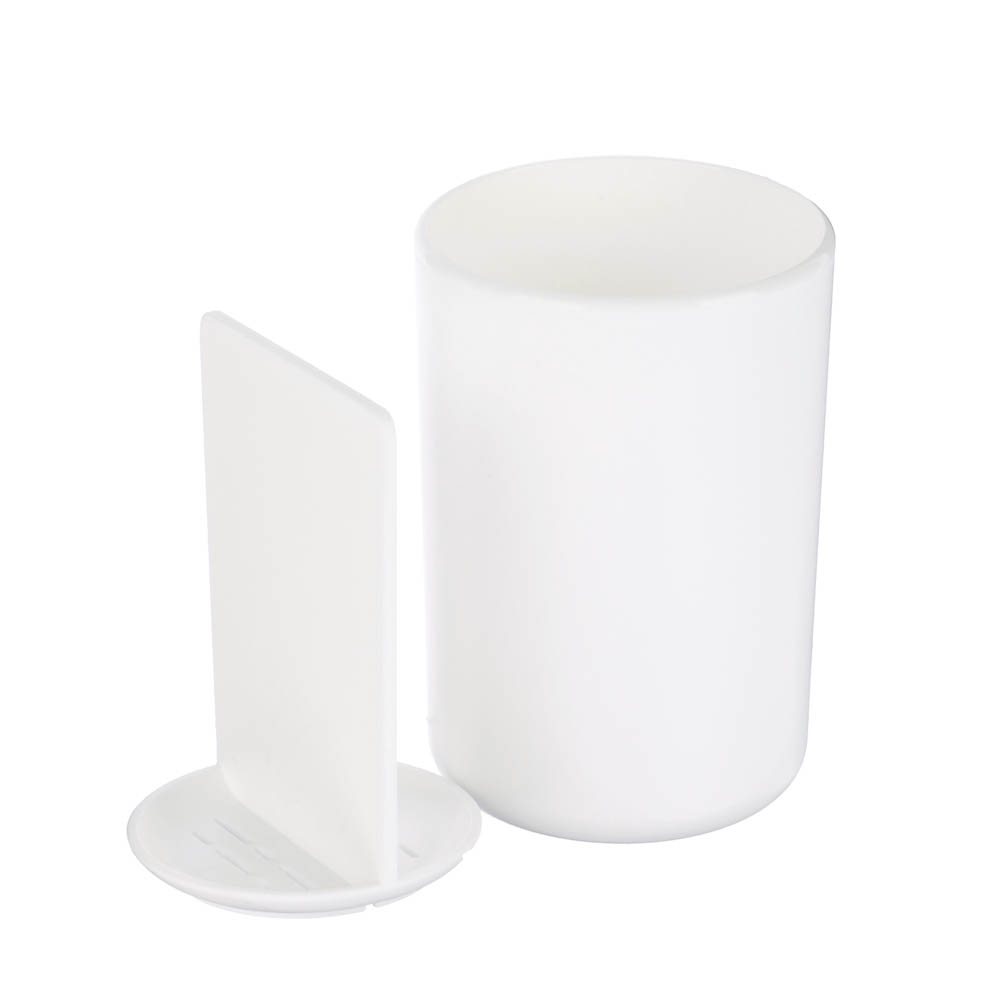 Стакан для зубных щеток Flux, 250мл, белый, 7,5х7,5х11см - #3