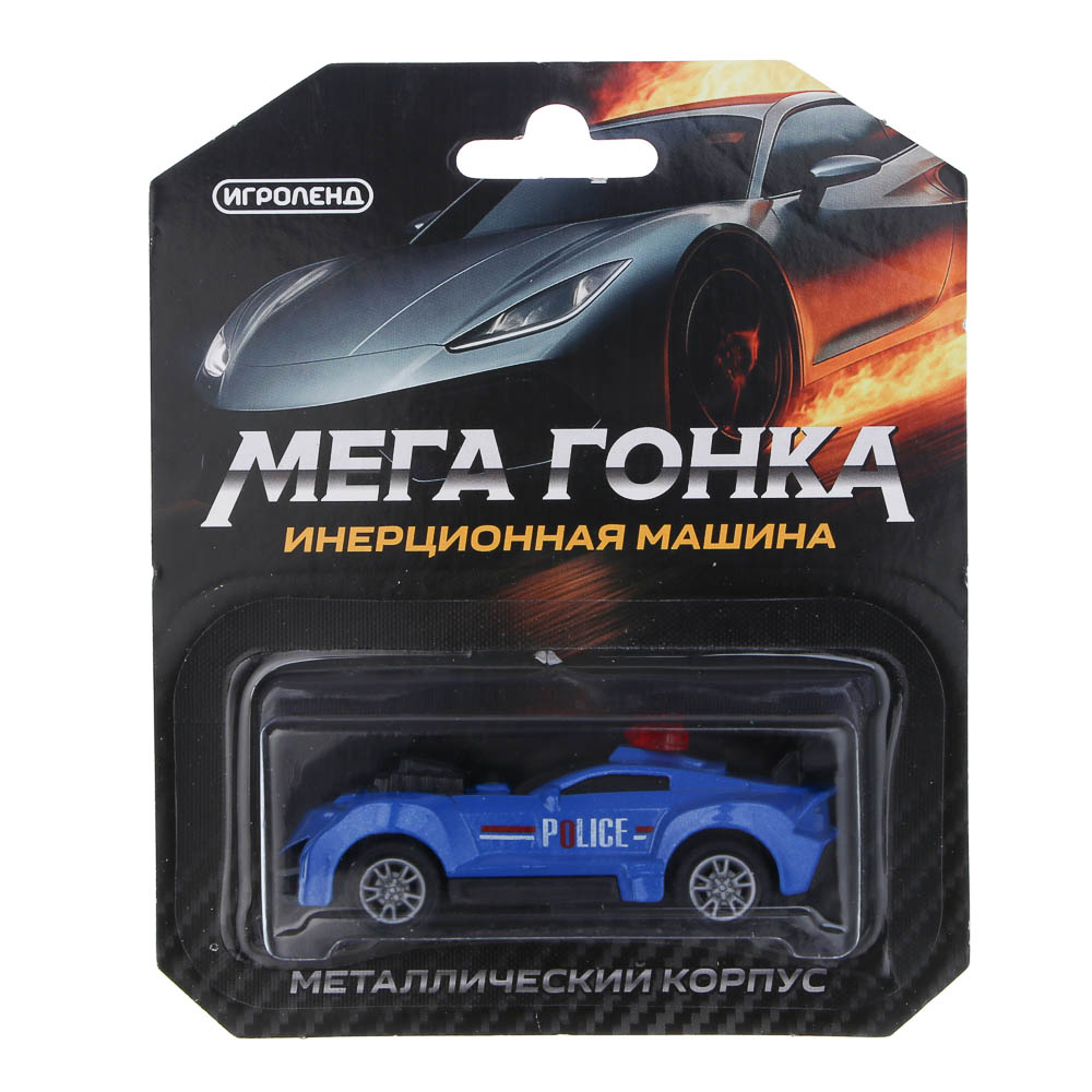ИГРОЛЕНД Машинка "Мегагонка", инерция, металл, 10,9х13х3 см, 18 дизайнов - #3