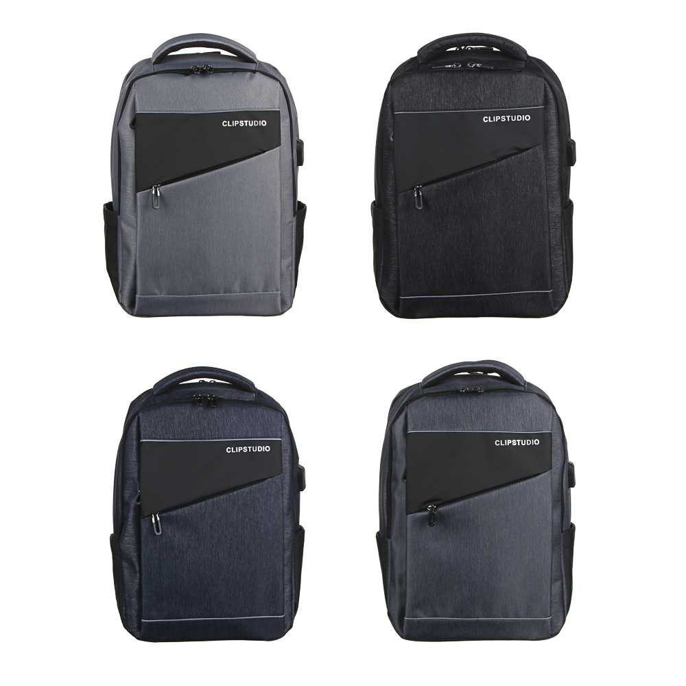 Рюкзак подростковый, 45х32x19см, 2 отд, 3 карм, ПЭ, иск.кожа,спинка с эрг.элем.,USB, 4 цвета - #1