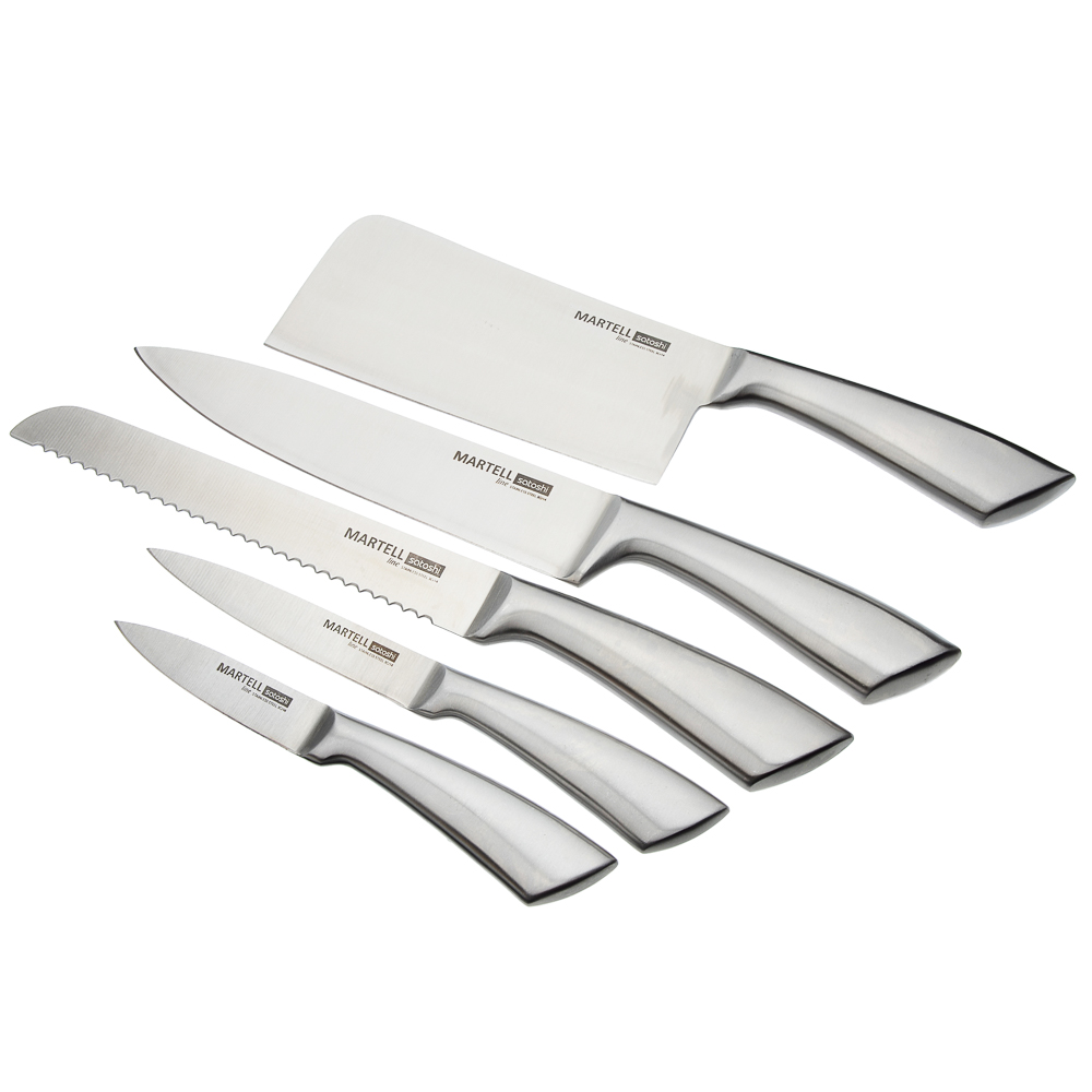 SATOSHI Мартелл Набор ножей кухонных 8пр, ручки хром, акриловая подставка - #3