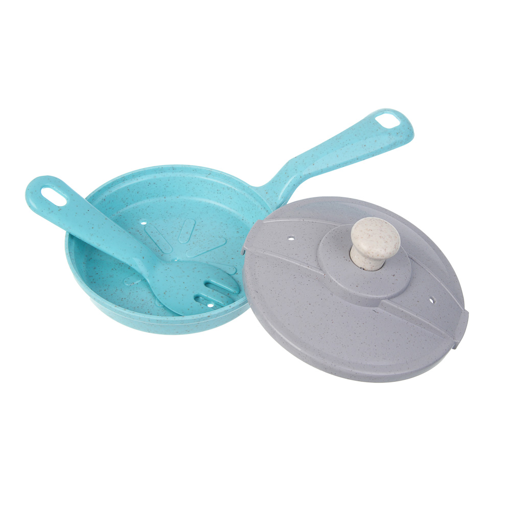 ИГРОЛЕНД Игровой набор посуды "Экопластик", 14 предметов, пластик, 37х7х39,5 см - #6