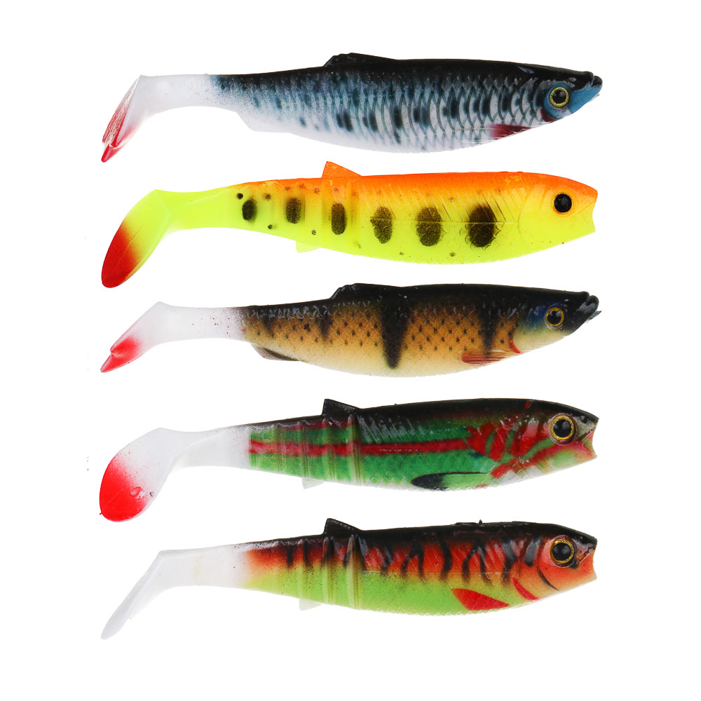 AZOR FISHING Набор силиконовых приманок "Уклейка" плавающая, 100мм, 2шт, 5 цветов - #1