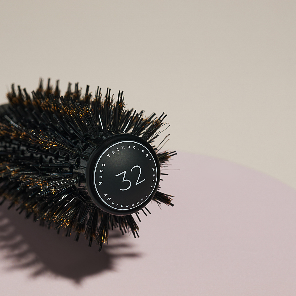 ЮНИLOOK Брашинг для волос, d=32мм, 26,2см, AБС пластик, нейлон, щетина - #9