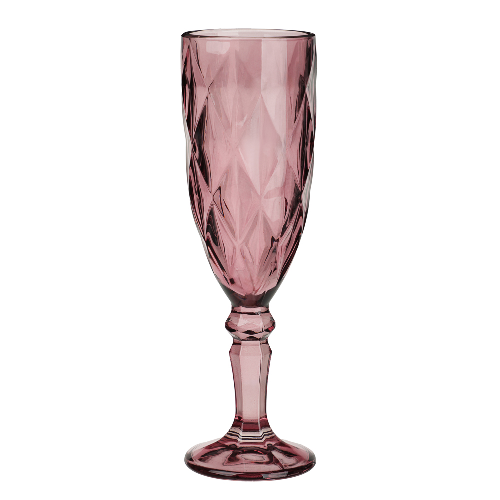 MILLIMI Бокал 160 мл, стекло, бордовый ромб - #1