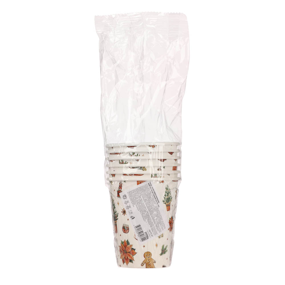 Набор бумажных стаканов Новогоднее настроение, 6 шт*250 мл - #4