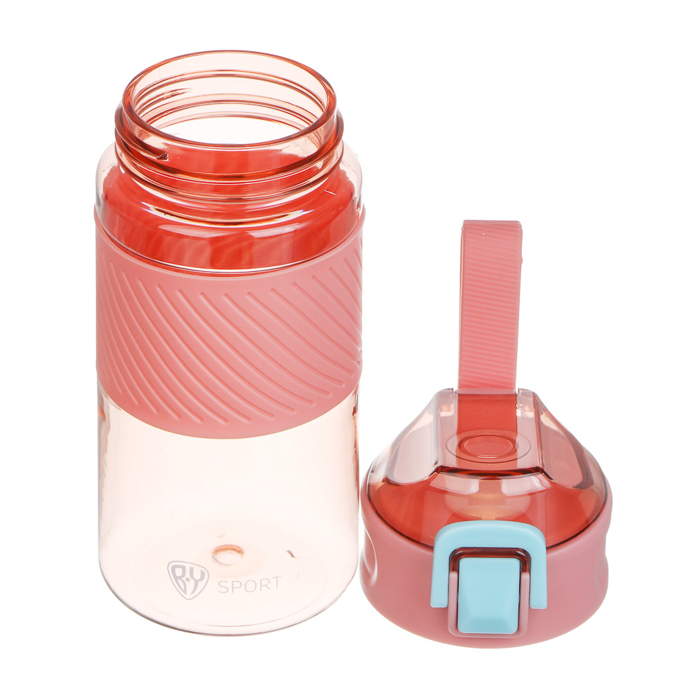 Бутылка спортивная для воды с силиконовым поильником тм BY SPORT, 500мл, 18,5x8,5см, 500мл, PC, 2 цв - #6