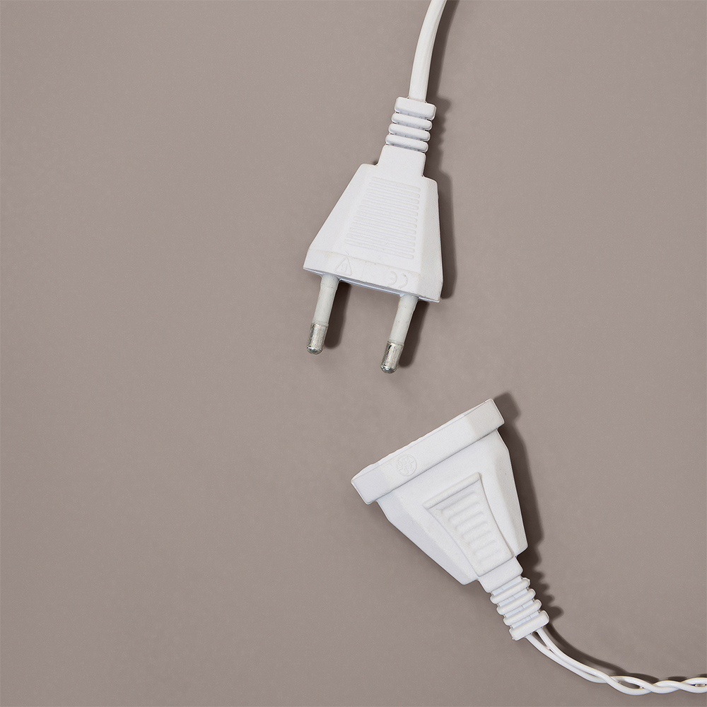 СНОУ БУМ Гирлянда эл. вьюн 20м, 200 LED*белый, мерцание 20LED*синий, ПВХ белый, коннектор, 220В - #13