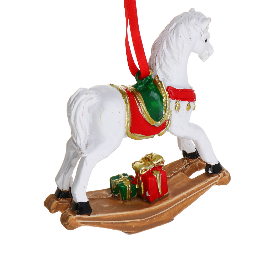 СНОУ БУМ Декоративная подвеска "Лошадка", 8x2x6,5 см, полистоун - #3