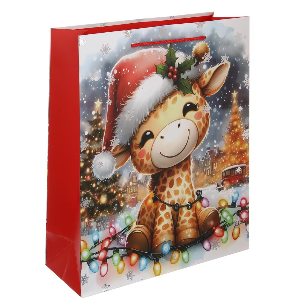 Пакет тм СНОУ БУМ подарочный, 26x32x10см, тиснение, бумага, арт.18, 4 дизайна - #2