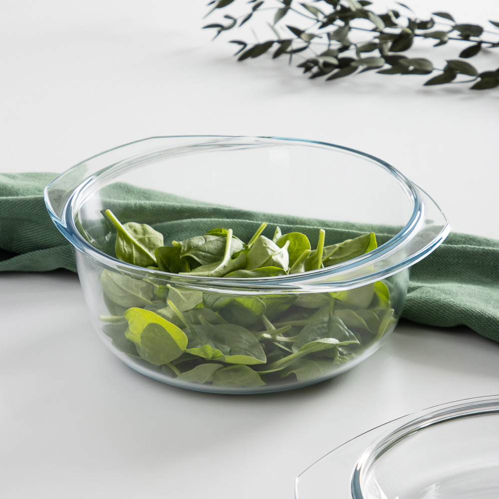 SATOSHI Кастрюля жаропрочная с крышкой, стекло, 23,5х20,6х9,6см, 1,5л - #9