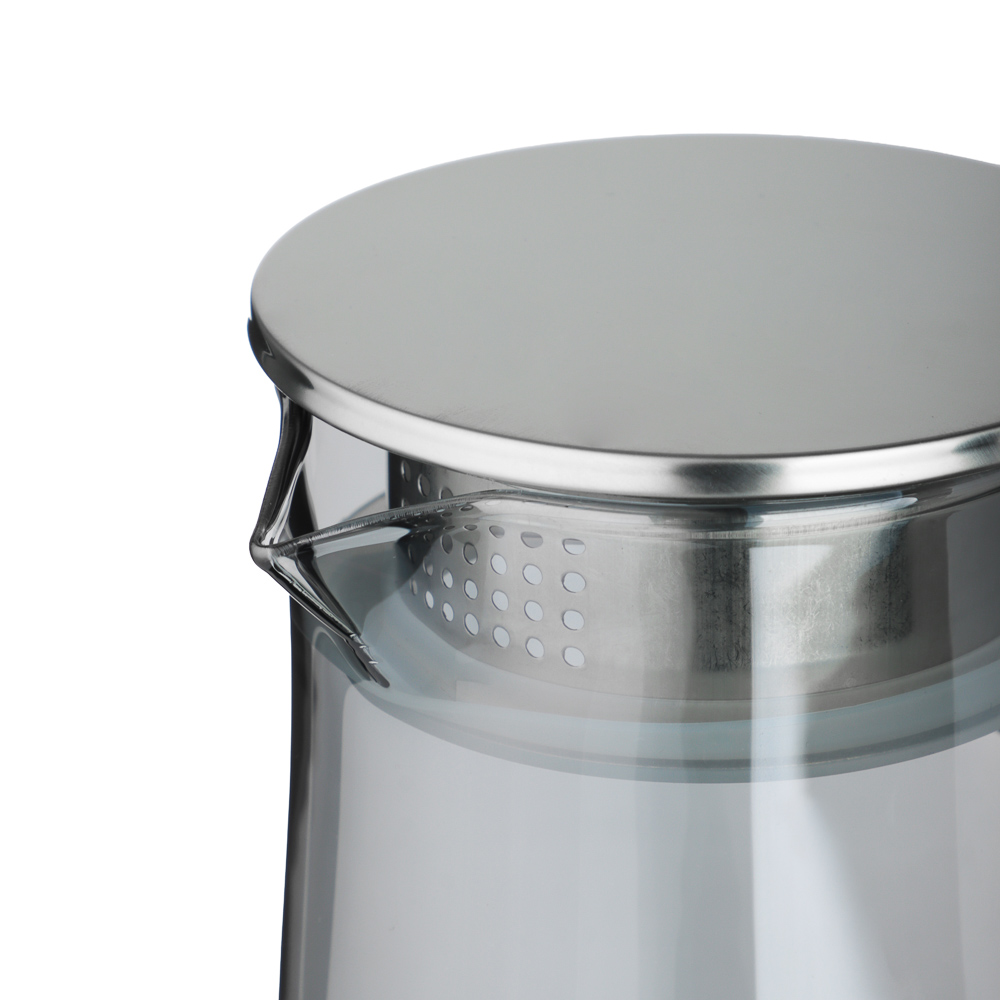 SATOSHI Графит Кувшин для воды 1,8л, 2 кружки 200мл, стекло, нерж.сталь - #4