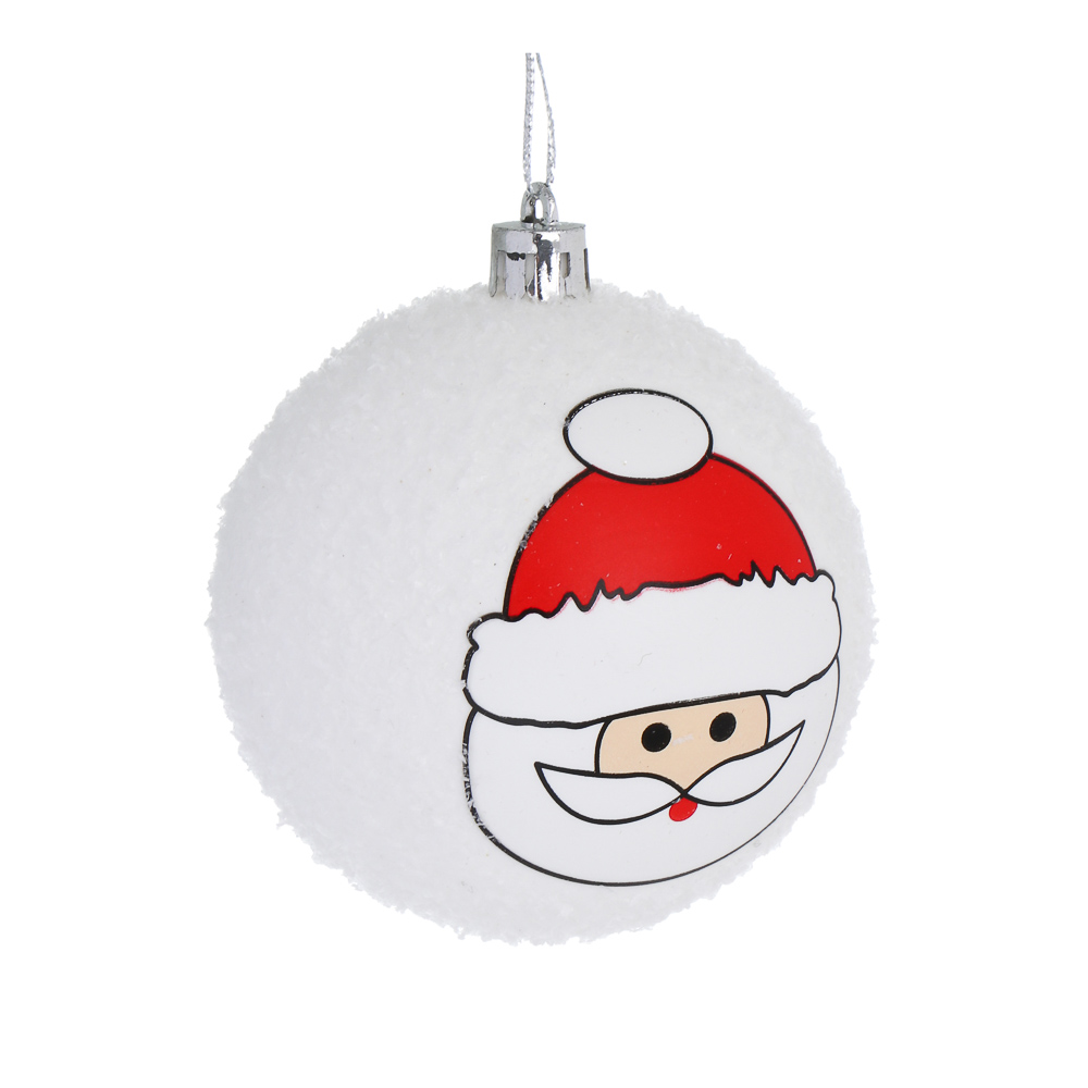 СНОУ БУМ Шар 8 см, белый, Дед мороз 26-468 - #2