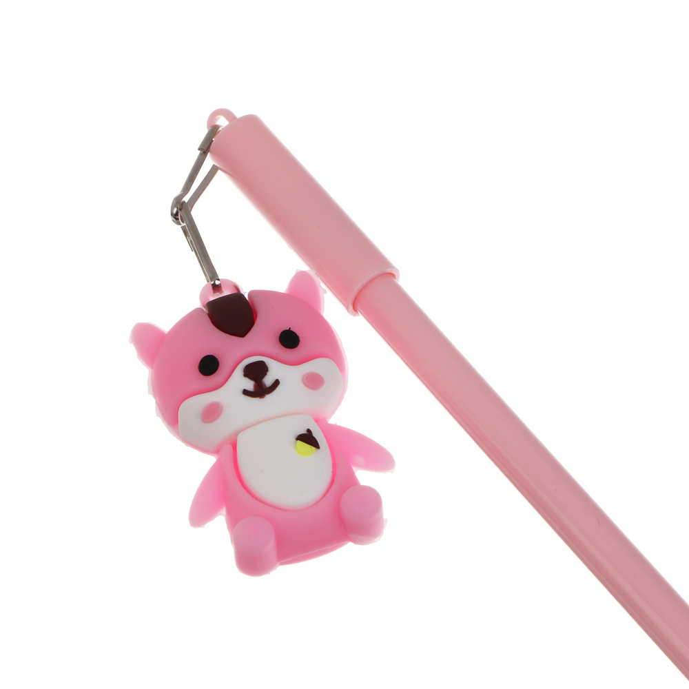 Ручка гелевая черная 0,5мм, с фигуркой "Котики", 6 видов - #5