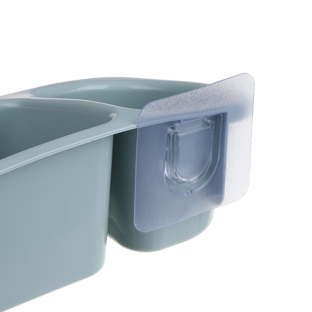 VETTA Classic Полка настенная, три отделения, пластик, 28x12,5x8,5 см, оливковый - #5