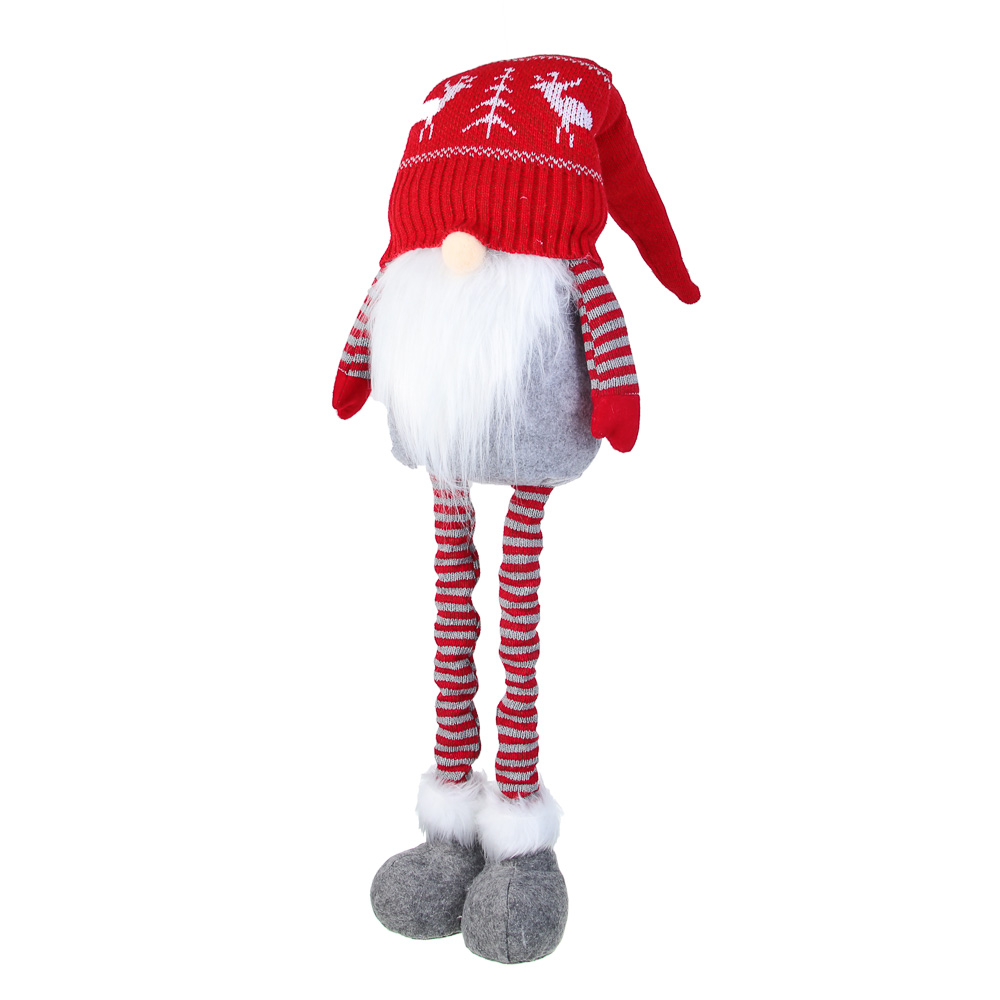 СНОУ БУМ Фигура декоративная "Гном" на выдвижных ножках 65-95 см, полиэстер - #6