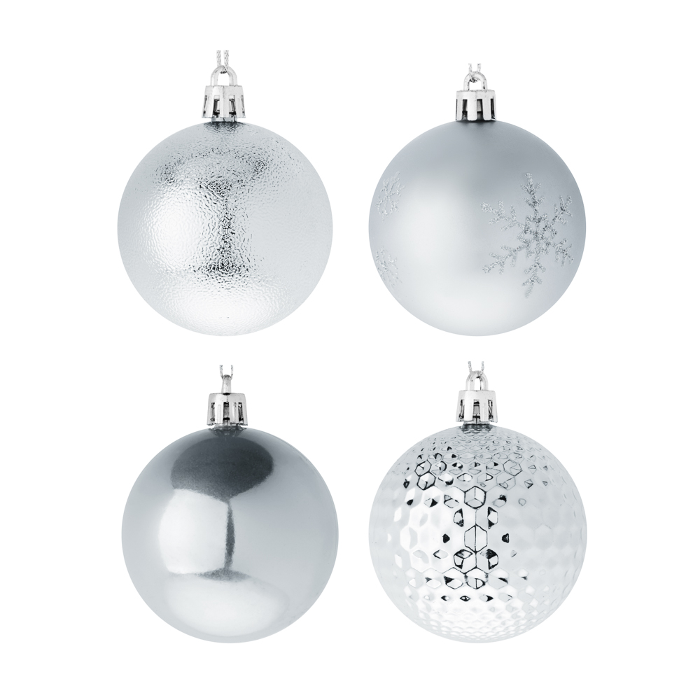 СНОУ БУМ Набор шаров 6 см, 24 шт, пластик, глиттер, 26-207 - #2