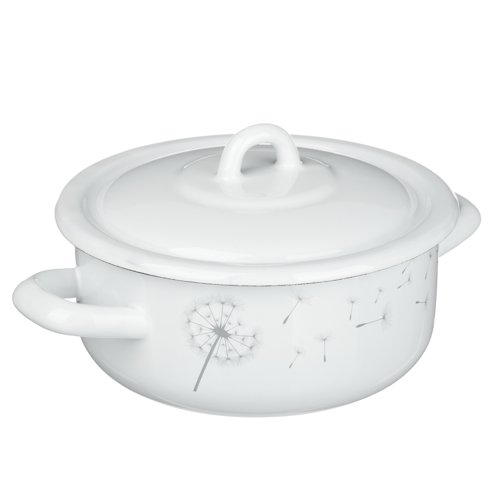 Одуванчик Кастрюля эмалированная 1,45л, индукция - #2