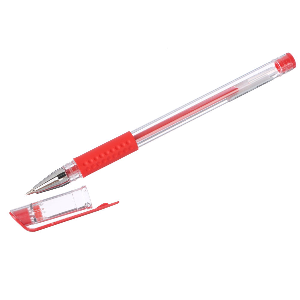 Ручка гелевая ClipStudio с резиновым держателем 0,5мм, красная - #3