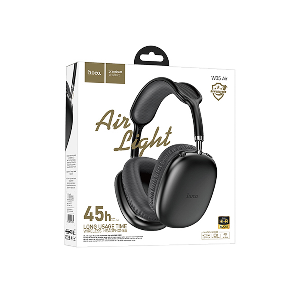 Наушники беспроводные полноразмерные hoco. модель W35 Air, 400мАч, BT5.3, цвет: черный - #2