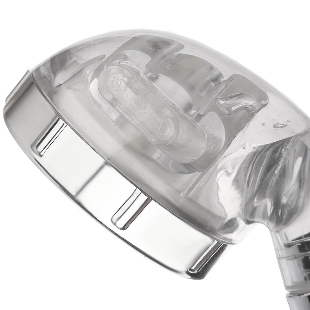 RAIN Лейка для душа, 3 режима, с функцией очистки воды, кнопка стоп, 80мм, прозрачный/хром - #4