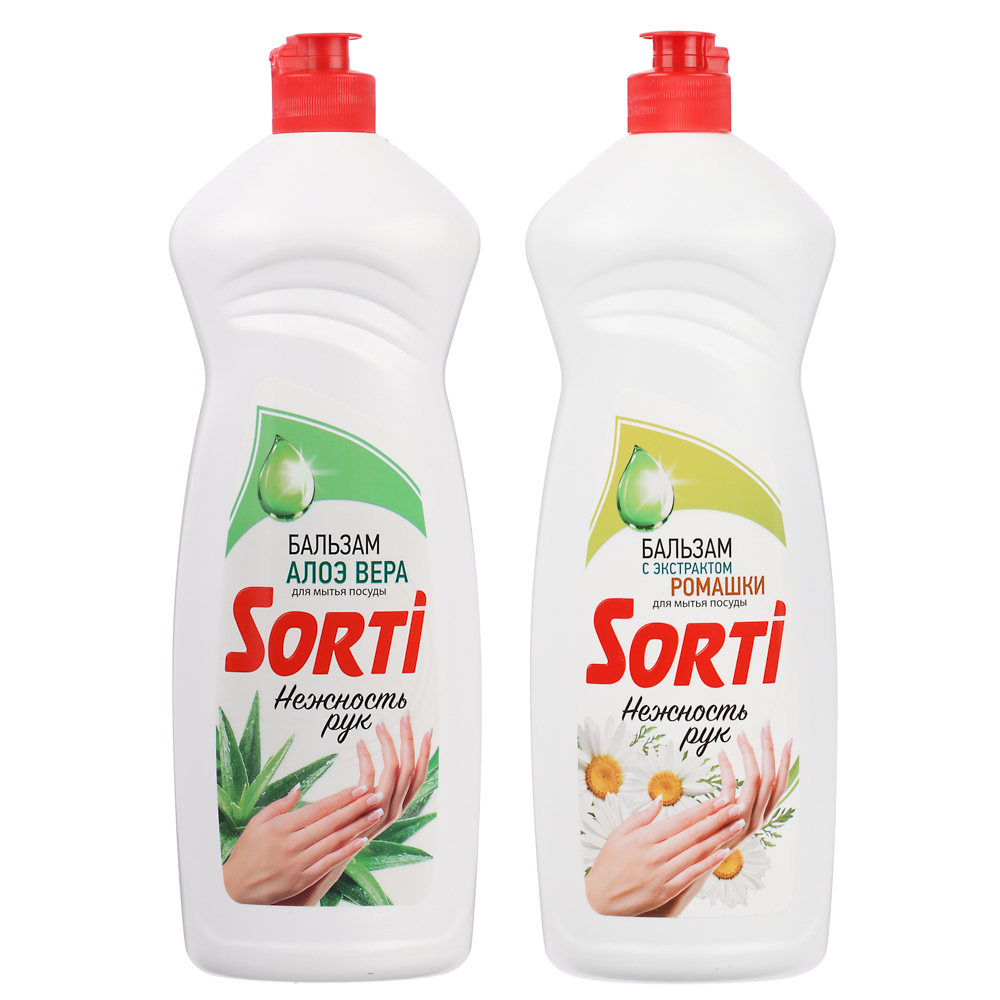 Бальзам для мытья посуды SORTI, 3 вида:Алоэ-вера,Лимон,Ромашка, п/б, 900гр - #1