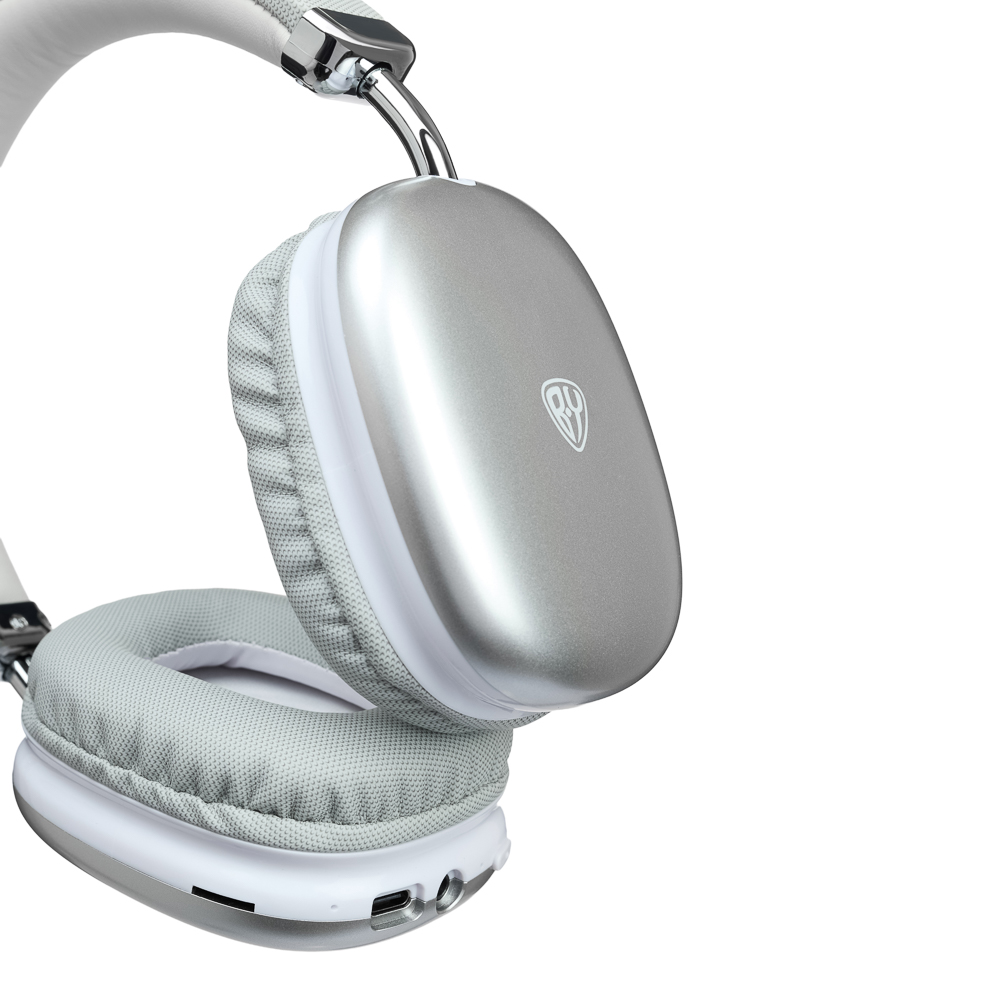 Наушники беспроводные полноразмерные BY CrystalPods, 400мАч, BT5.3, серебро - #6