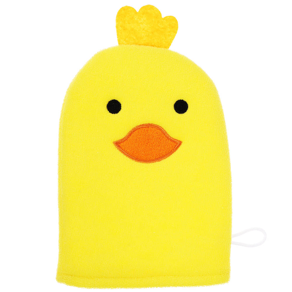 ЮL Мочалка рукавичка для ванны и душа в виде зверюшек, полиэстер, 18х13см, 3 дизайна, МС24-08 - #16